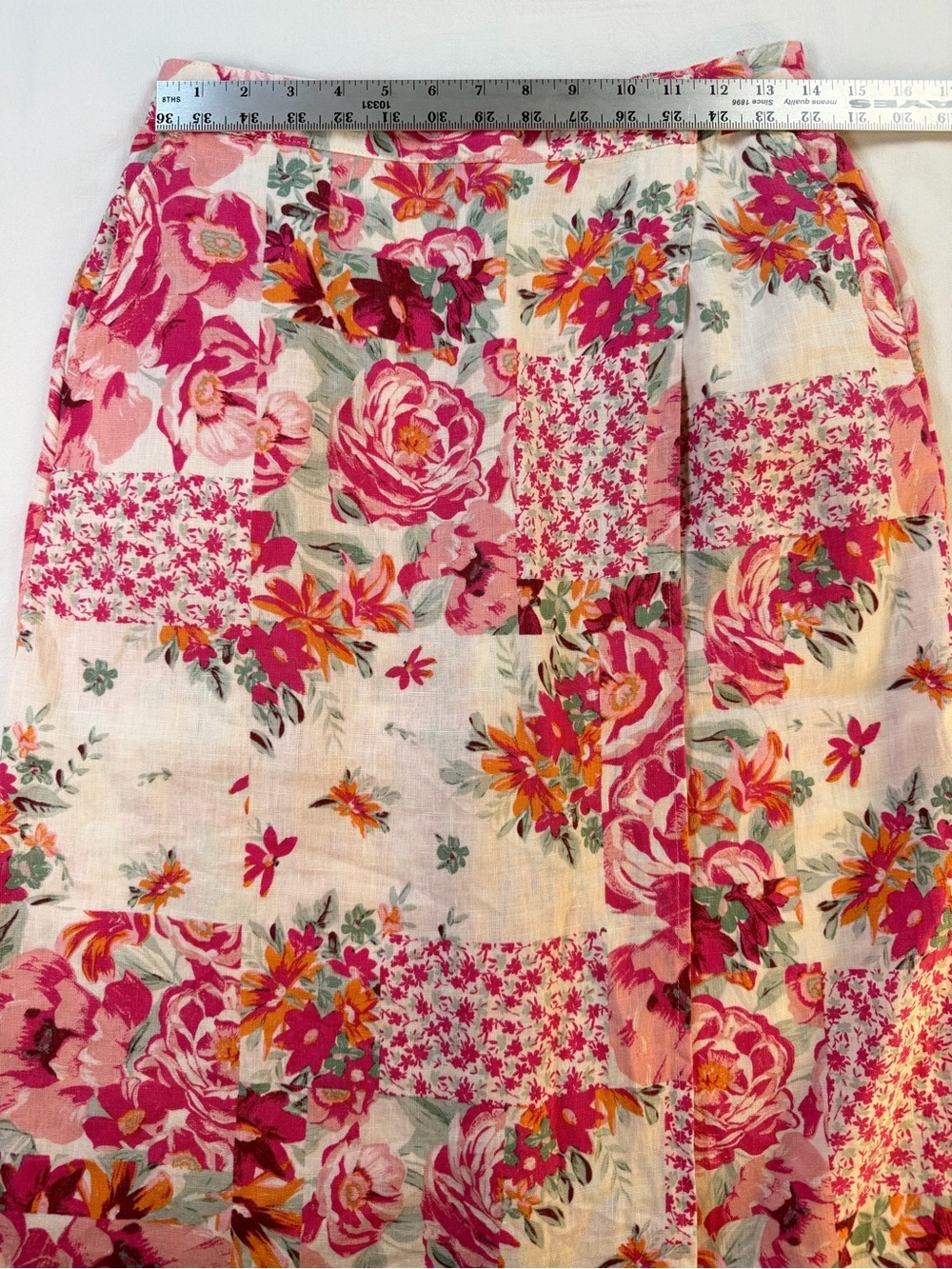 Haute Hippie Linen Floral Patchwork Matching Set Size Medium EUC - Picture 14 of 15